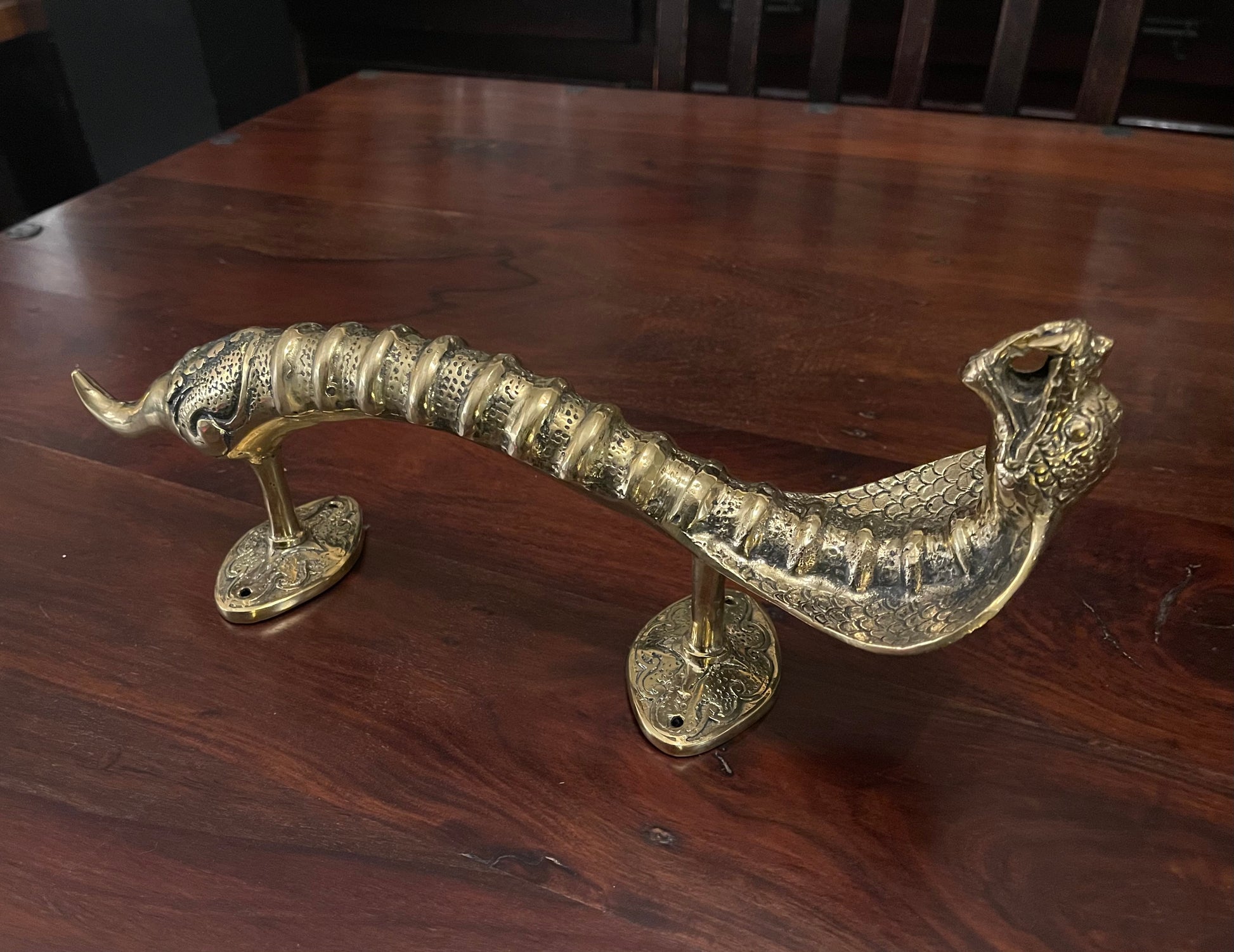 COBRA DOOR HANDLE - BRASS Shrine of Hollywood Decor Treasures and Relics