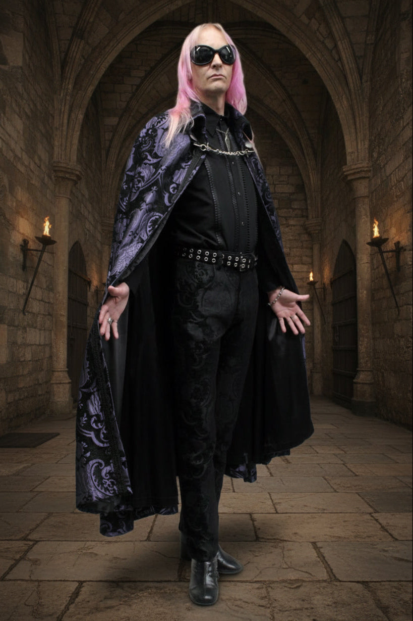CLOAK OF DARKNESS - PURPLE AND BLACK TAPESTRY Shrine of Hollywood coat Capes variant-option-placeholder