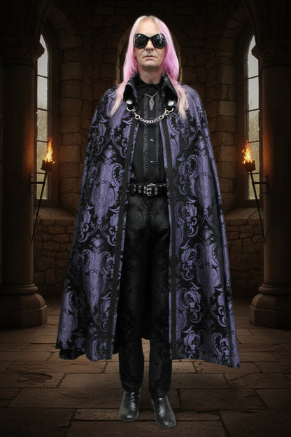 CLOAK OF DARKNESS - PURPLE AND BLACK TAPESTRY Shrine of Hollywood coat Capes variant-option-placeholder