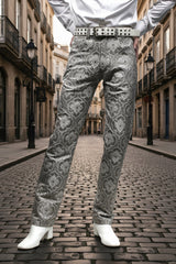 ROCKER PANTS - EDWARDIAN BROCADE - SILVER