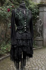 MARQUESA VEST - GREEN/BLACK TAPESTRY