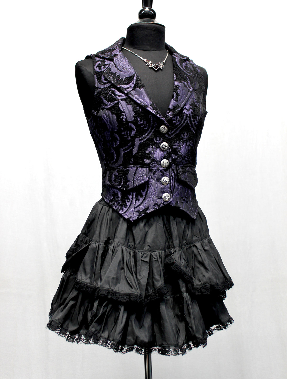 TAFFETA SKIRT - BLACK