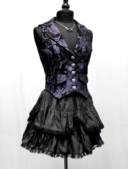 TAFFETA SKIRT - BLACK
