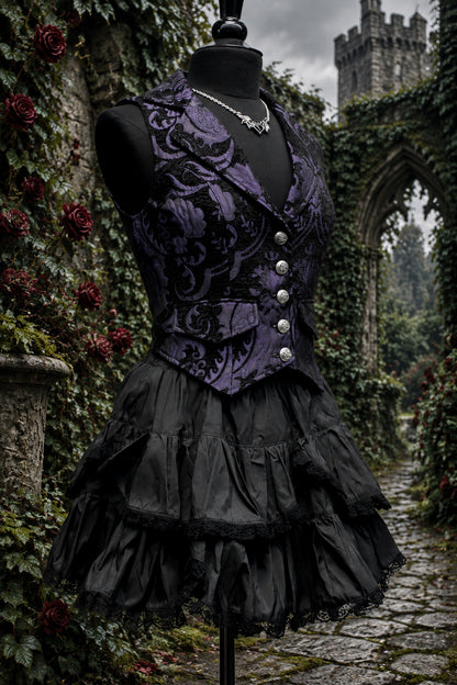 TAFFETA SKIRT - BLACK
