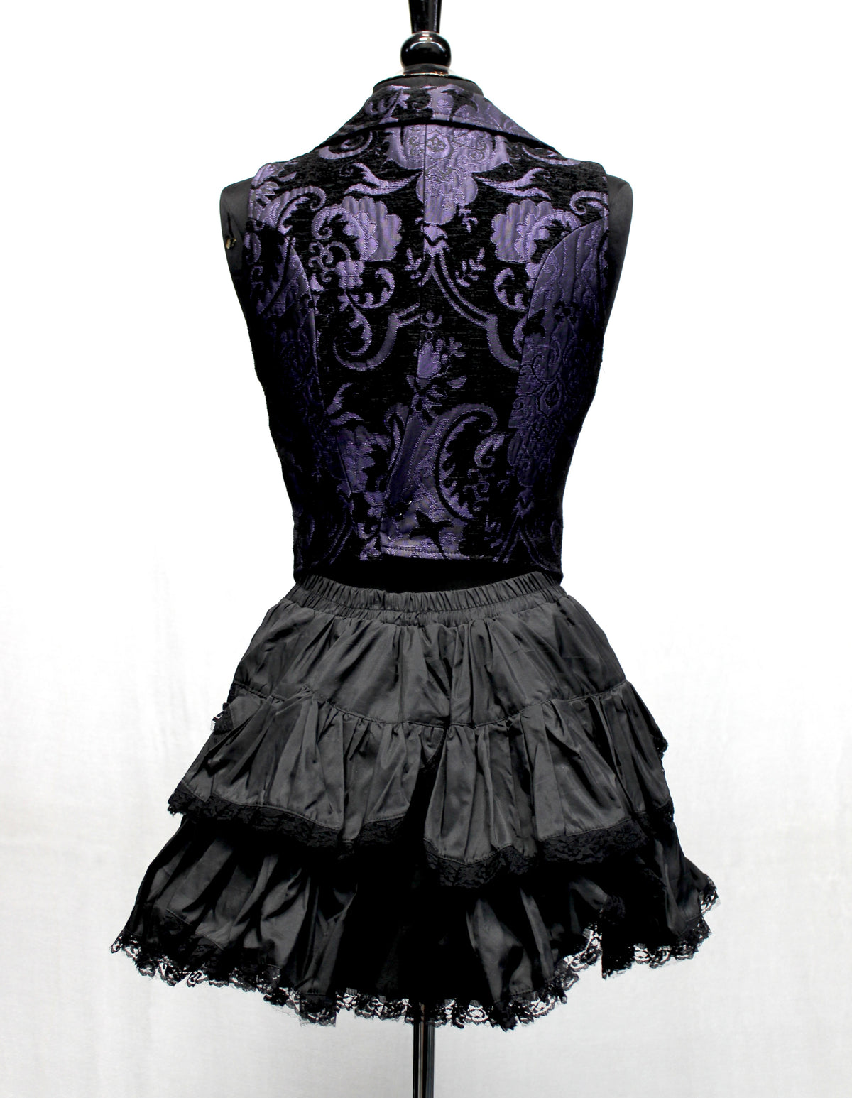 TAFFETA SKIRT - BLACK