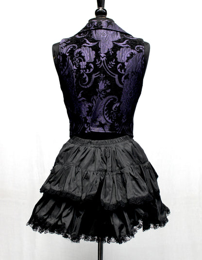TAFFETA SKIRT - BLACK