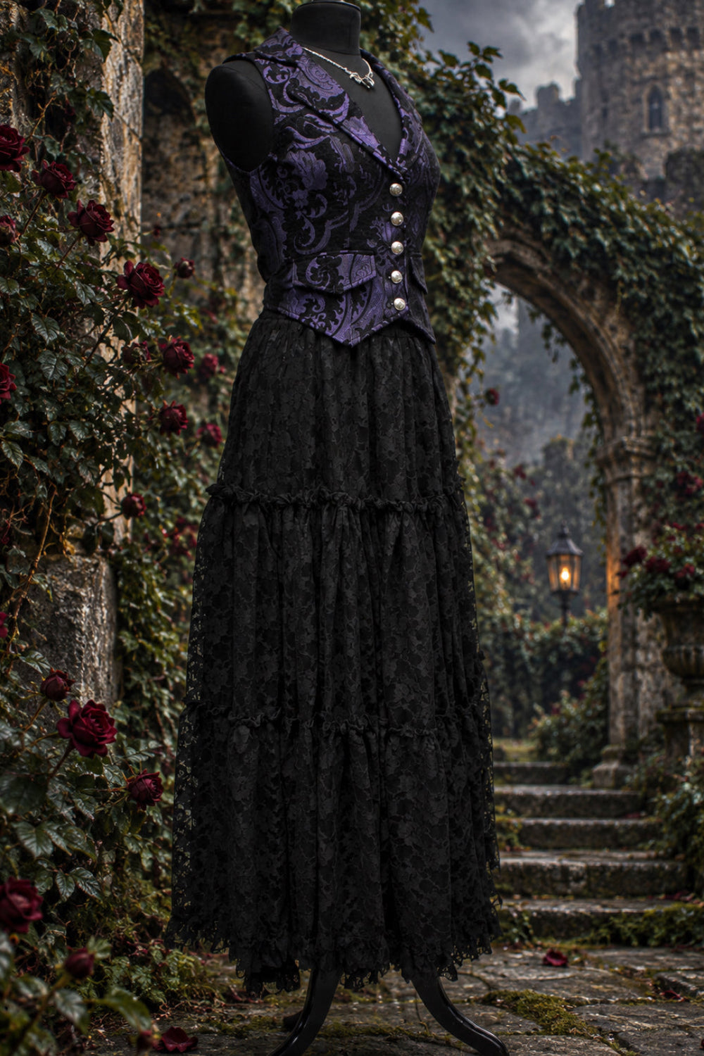 COUNTESS SKIRT - BLACK LACE