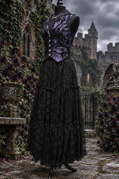 COUNTESS SKIRT - BLACK LACE