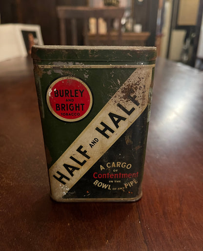 VINTAGE BURLEY AND BRIGHT TOBACCO TIN Shrine of Hollywood vintage tobacco tin Treasures and Relics