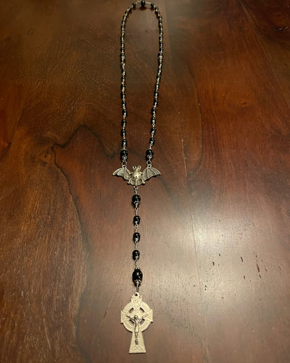 BAT ROSARY NECKLACE Shrine of Hollywood Jewelry - necklace Jewelry - Necklaces and Chokers
