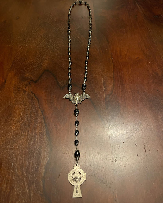 BAT ROSARY NECKLACE Shrine of Hollywood Jewelry - necklace Jewelry - Necklaces and Chokers
