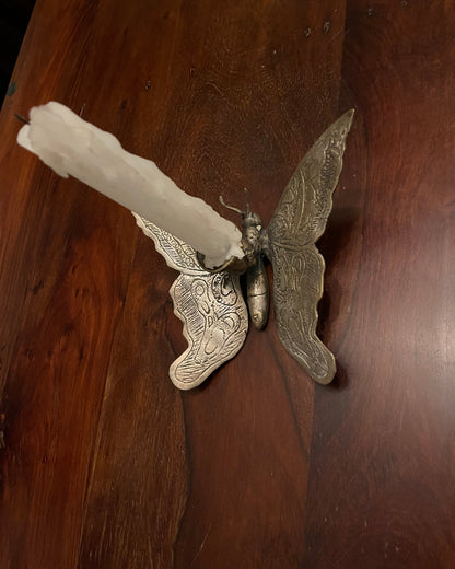 ANTIQUE BUTTERFLY CANDLEHOLDER