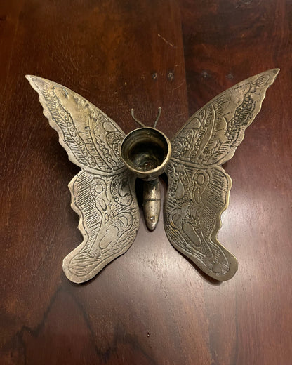 ANTIQUE BUTTERFLY CANDLEHOLDER