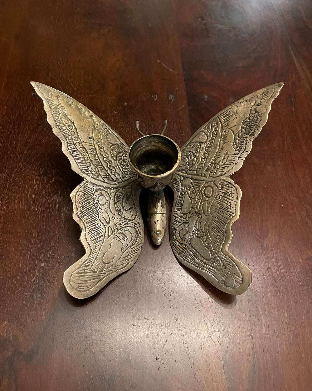 ANTIQUE BUTTERFLY CANDLEHOLDER