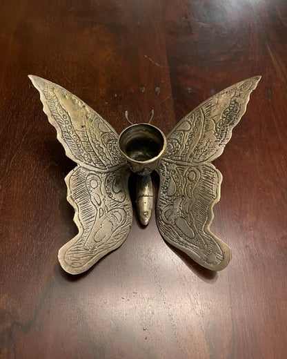 ANTIQUE BUTTERFLY CANDLEHOLDER