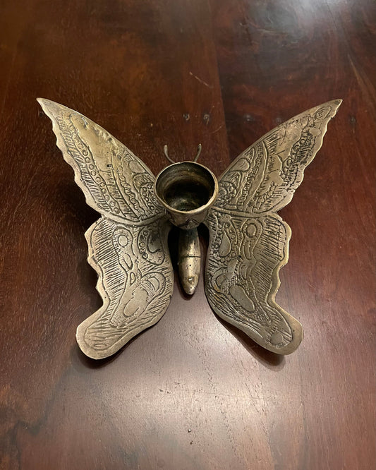 ANTIQUE BUTTERFLY CANDLEHOLDER Shrine of Hollywood candleholder Treasures and Relics