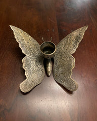 ANTIQUE BUTTERFLY CANDLEHOLDER