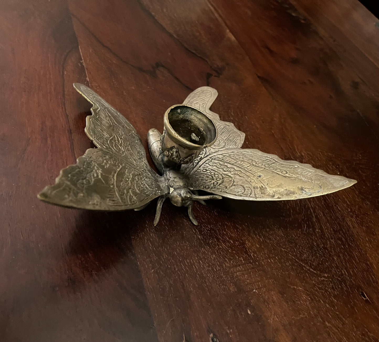 ANTIQUE BUTTERFLY CANDLEHOLDER