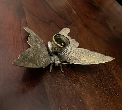 ANTIQUE BUTTERFLY CANDLEHOLDER