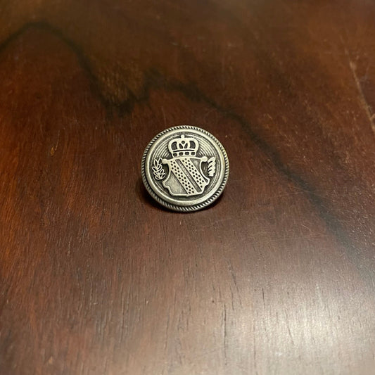CROWN AND SHIELD COAT OF ARMS BUTTON - STYLE # 4014 - One dozen Shrine of Hollywood button Buttons