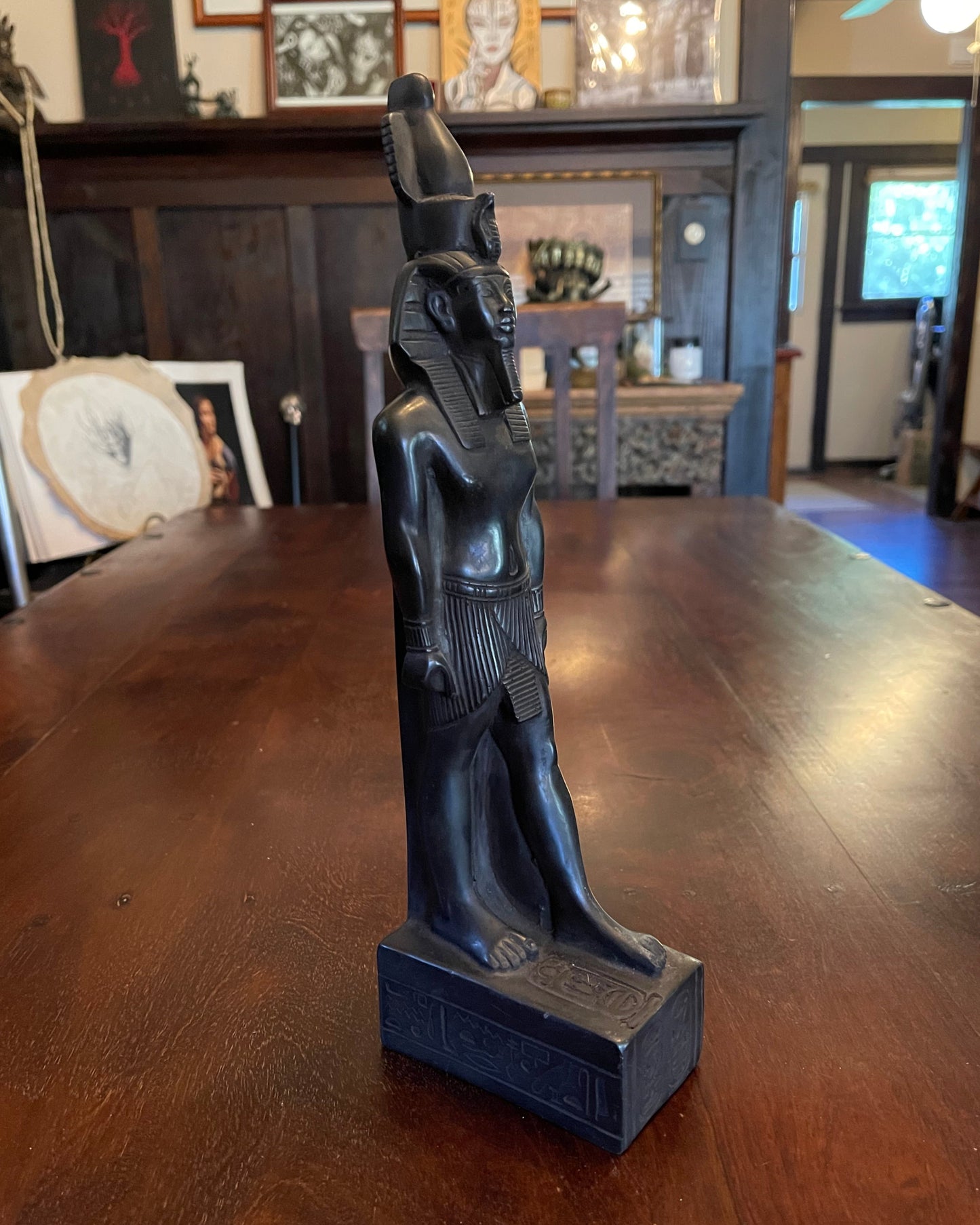 PHARAOH RAMESES CARVED STONE FIGURINE