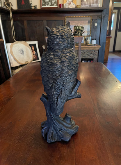 PERCHED OWL STATUE