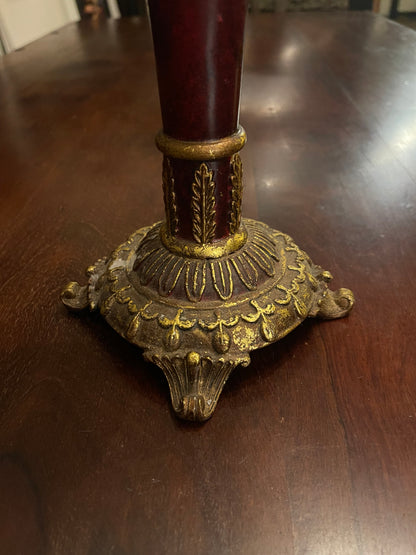 ELEGANT GOLD LEAF RENAISSANCE CANDLE HOLDER