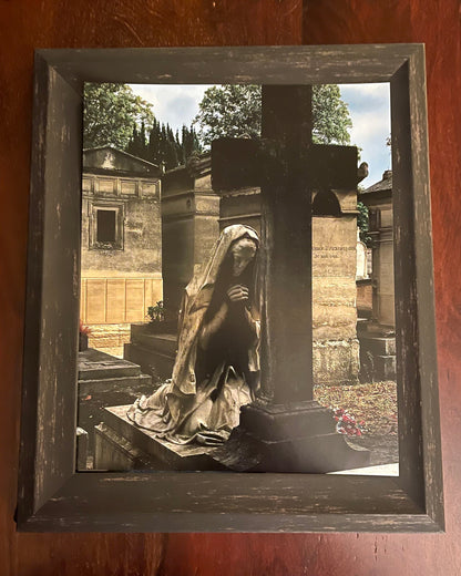 PRAYING WOMAN - A FRAMED COLOR PHOTO Shrine of Hollywood framed photo Treasures and Relics Wall Art