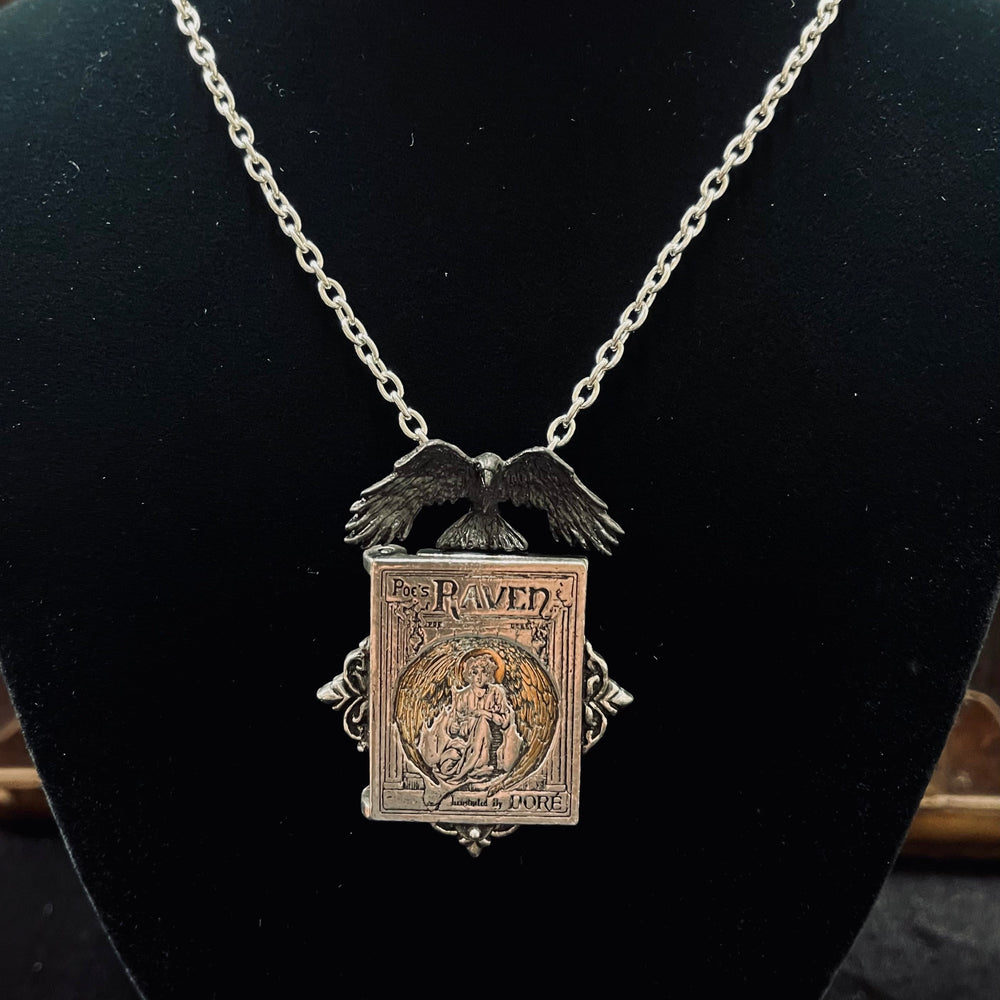 NEVERMORE RAVEN LOCKET NECKLACE