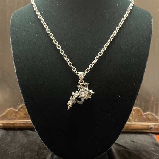 REAL INK TATTOO GUN NECKLACE Shrine of Hollywood NECKLACE Jewelry - Necklaces and Chokers