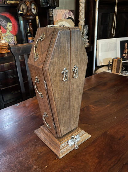 VINUM SANGUIS WINE BOTTLE CASKET Shrine of Hollywood Decor Casket decor home Treasures and Relics