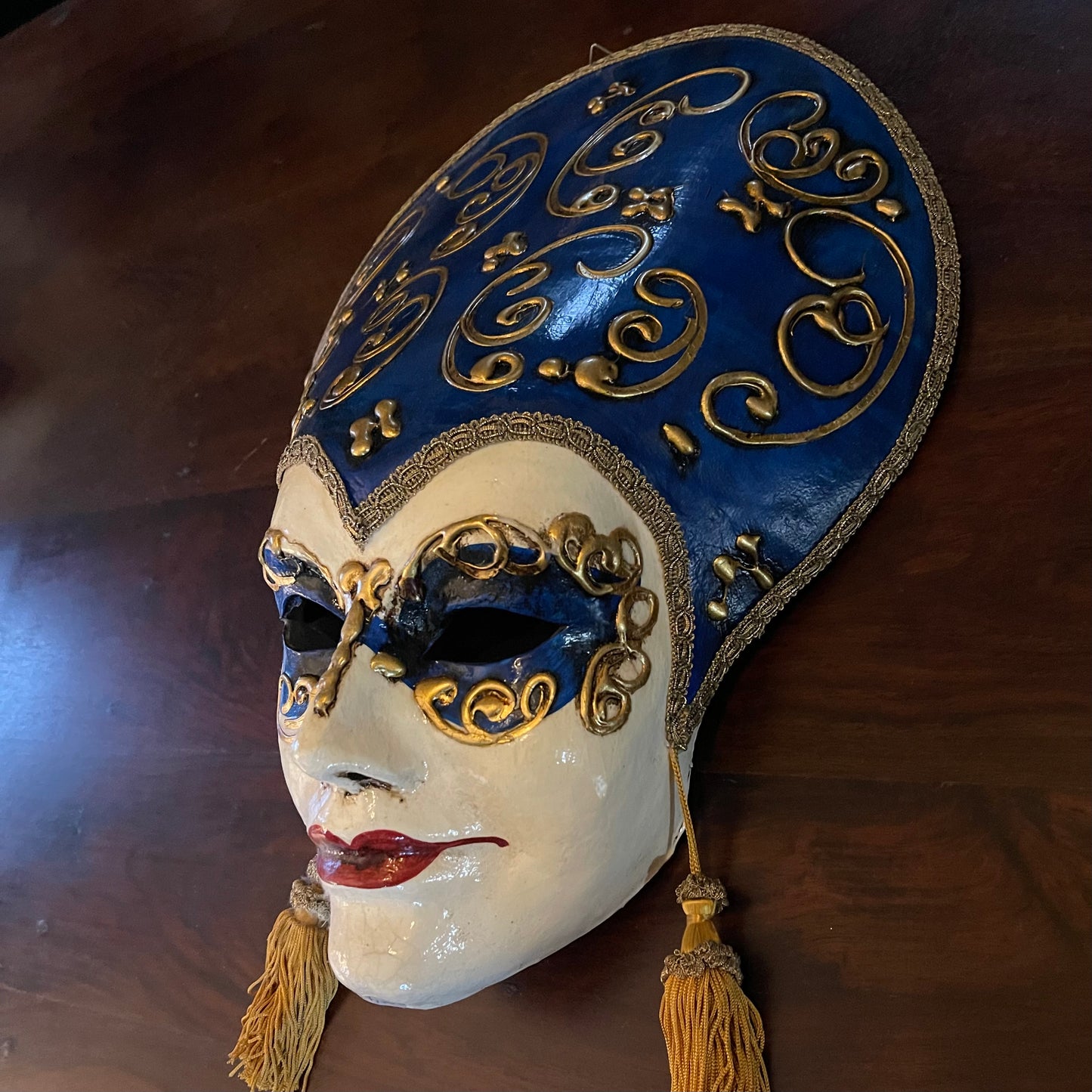 VENETIAN MASK - GLAMOUR - GOLD EARRINGS Shrine of Hollywood Decor art decor