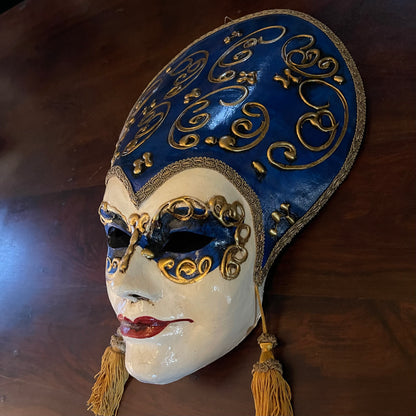 VENETIAN MASK - GLAMOUR - GOLD EARRINGS Shrine of Hollywood Decor art decor