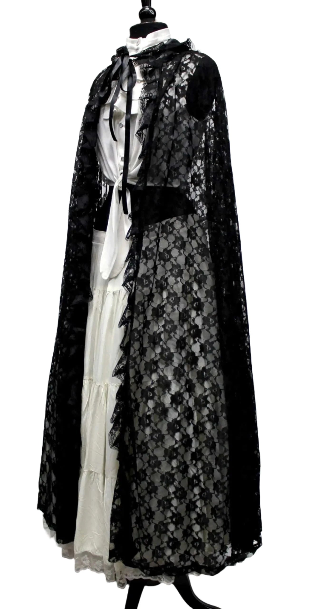 Shrine of Hollywood LACE CAPE - BLACK LACE Capes