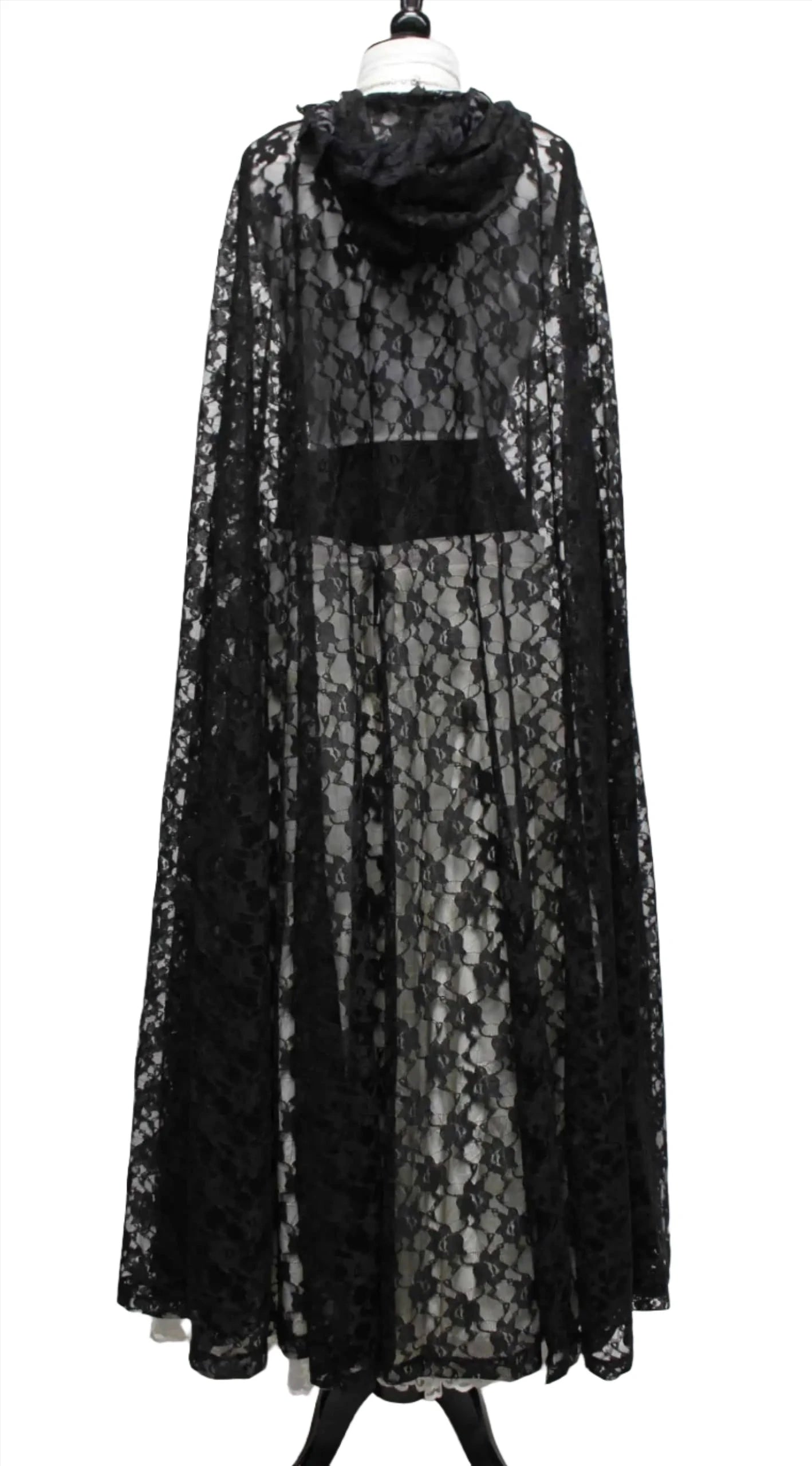 Shrine of Hollywood LACE CAPE - BLACK LACE Capes