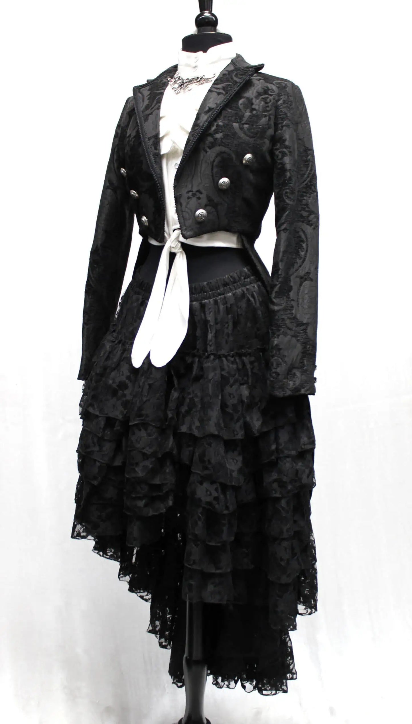 Shrine of Hollywood VICTORIAN SHOWGIRL SKIRT - BLACK LACE Skirts