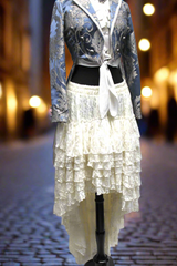 VICTORIAN SHOWGIRL SKIRT - IVORY LACE