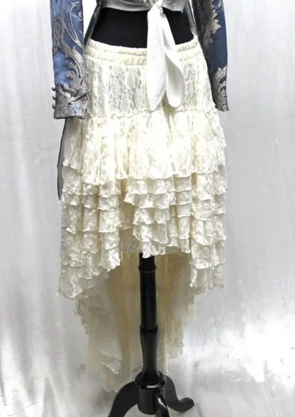 Shrine of Hollywood VICTORIAN SHOWGIRL SKIRT - IVORY LACE Skirts