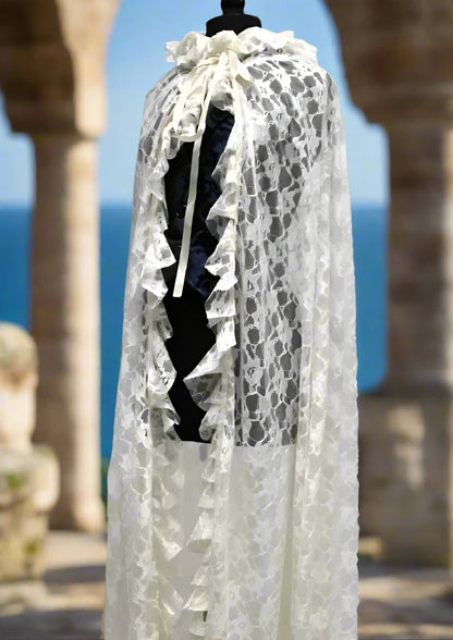 Shrine of Hollywood LACE CAPE - IVORY LACE Capes