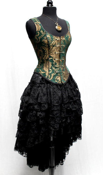 Shrine of Hollywood VICTORIAN SHOWGIRL SKIRT - BLACK LACE Skirts