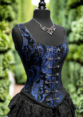 PIN BODICE - BLUE AND BLACK TAPESTRY