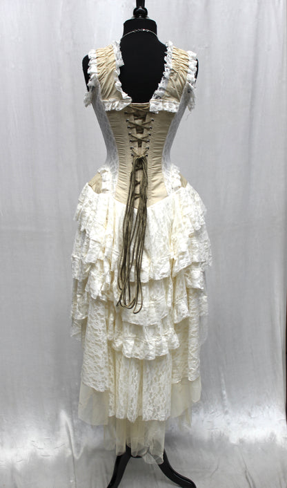 Shrine of Hollywood PARIS CABARET DRESS - IVORY TAFFETA Dresses