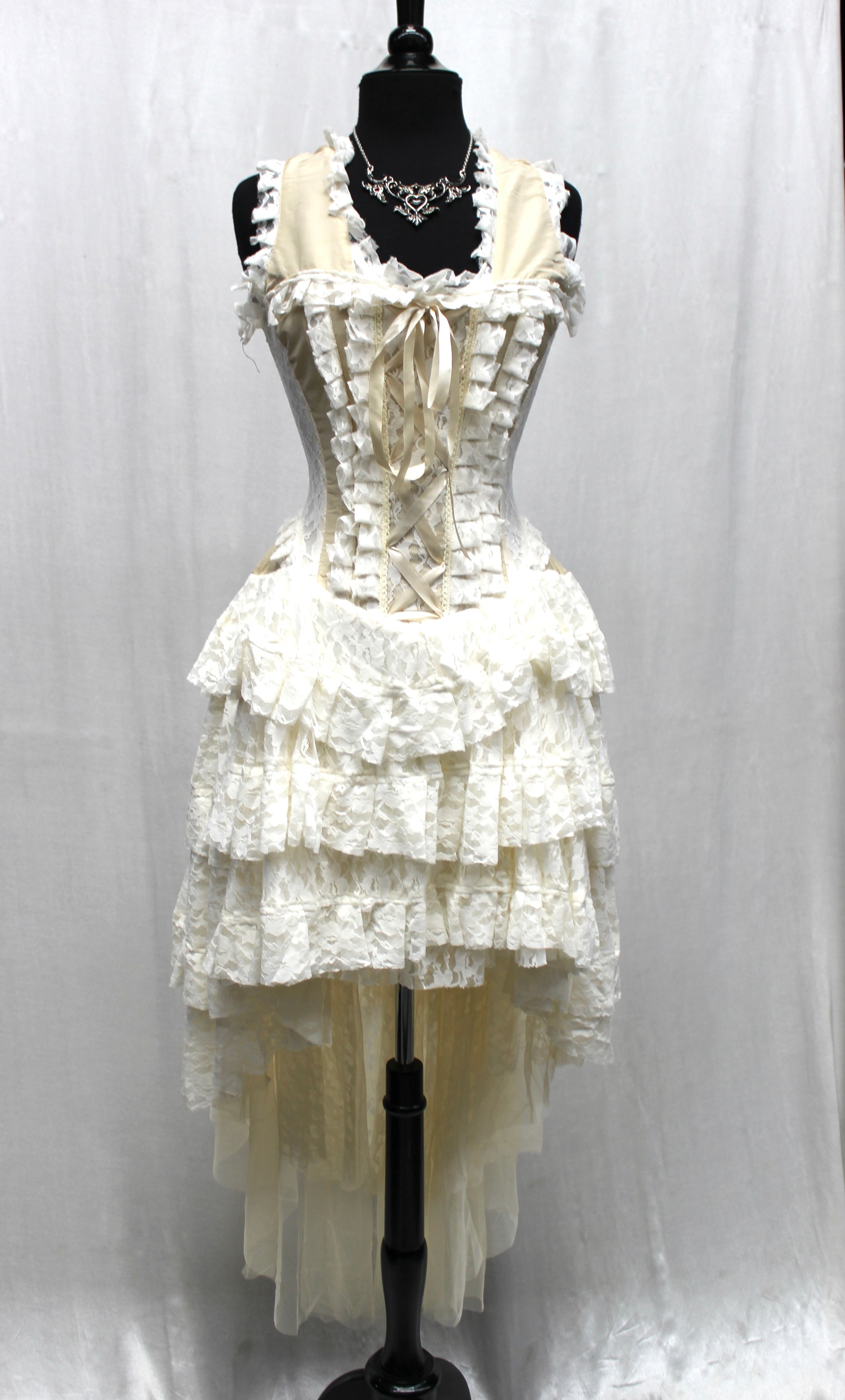 PARIS CABARET DRESS IVORY TAFFETA