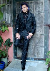 IMPERIAL JACKET - BLACK VELVET BROCADE