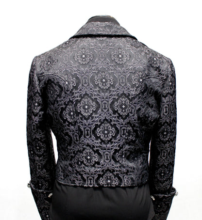 Shrine of Hollywood IMPERIAL JACKET - BLACK EDWARDIAN BROCADE brocade formal goth gothic jacket long sleeve Men's Jackets new tapestry vampire victorian