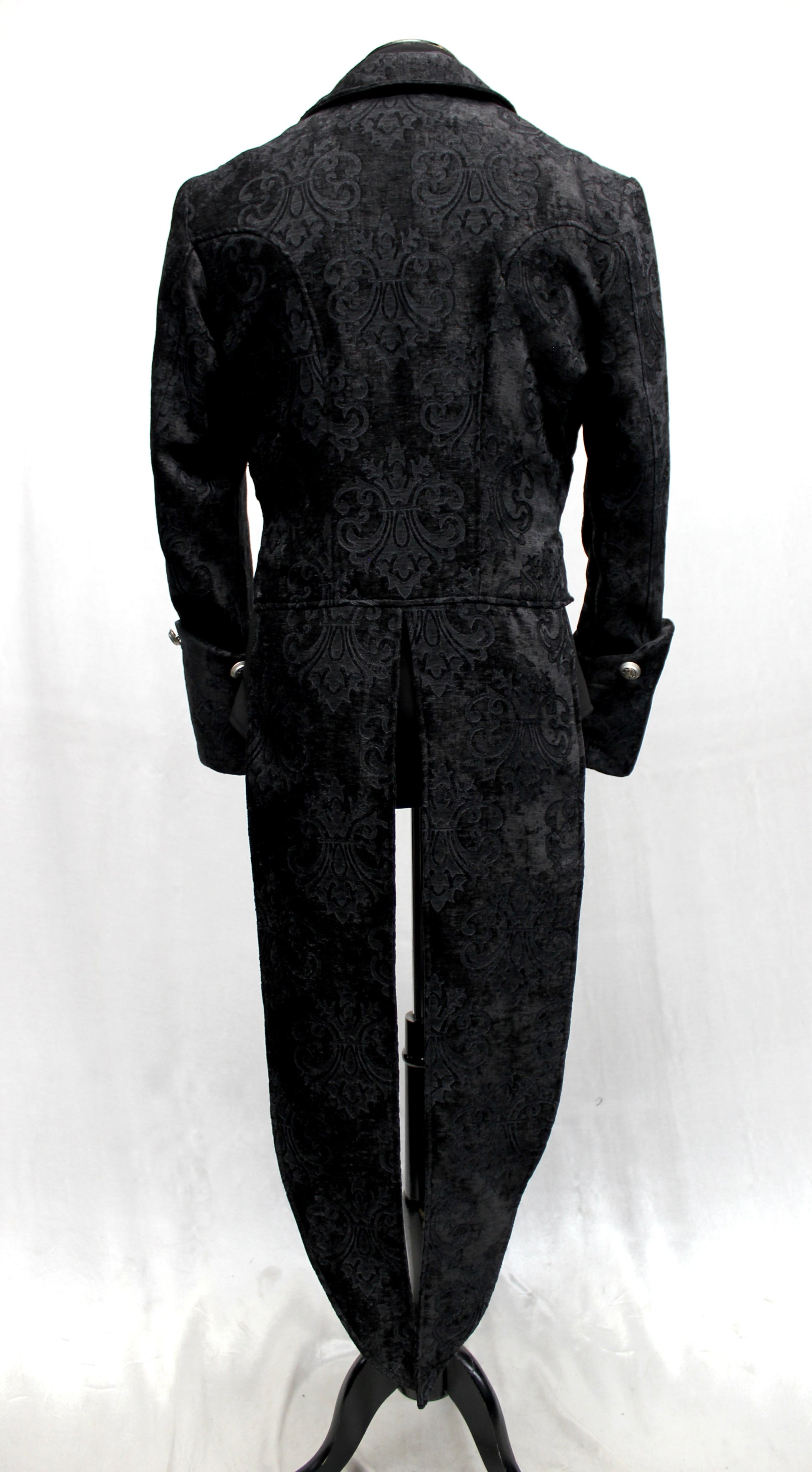 Shrine of Hollywood IMPERIAL TAILCOAT - BLACK VELVET BROCADE Men's Coats