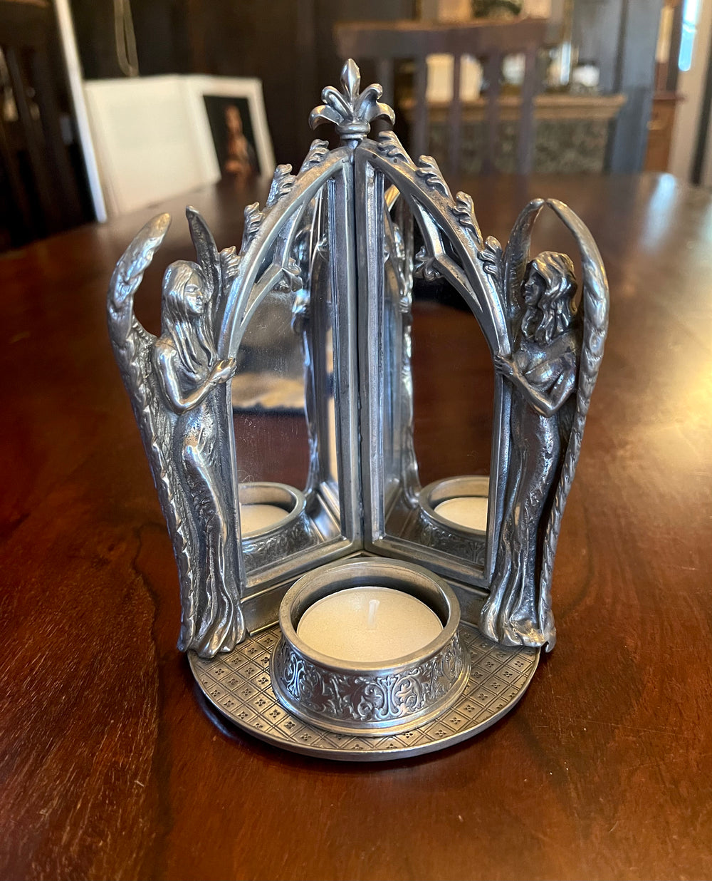 GOTHIC ANGELS TEA LIGHT MIRROR
