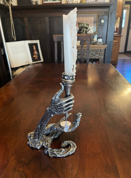 GOTHIC HANDS CANDLEHOLDER Shrine of Hollywood Treasures and Relics