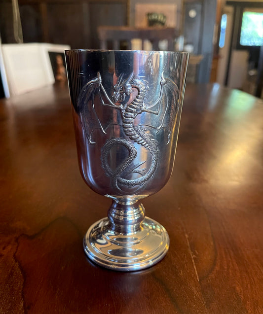 RAGING WYVERN GOBLET Shrine of Hollywood Goblets and Glassware Treasures and Relics