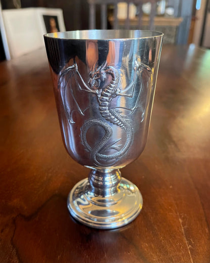RAGING WYVERN GOBLET Shrine of Hollywood Goblets and Glassware Treasures and Relics